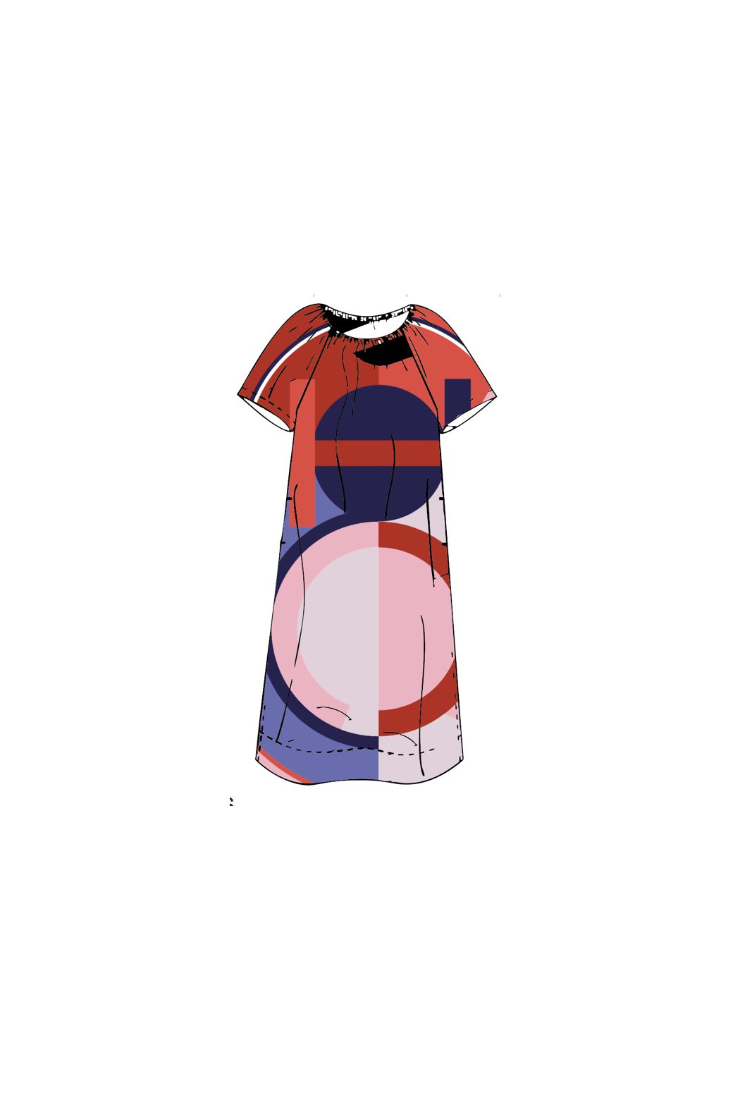213 - Red Blue Palao Poesie Dress Pack Of 2