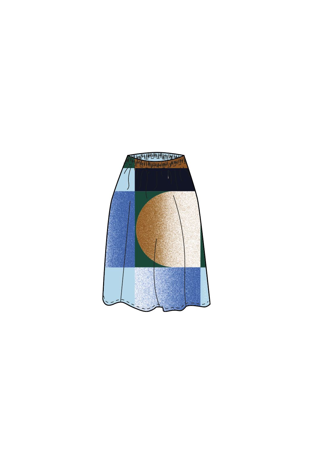 205 - Blue Juliette Sunrise Skirt Pack Of 2