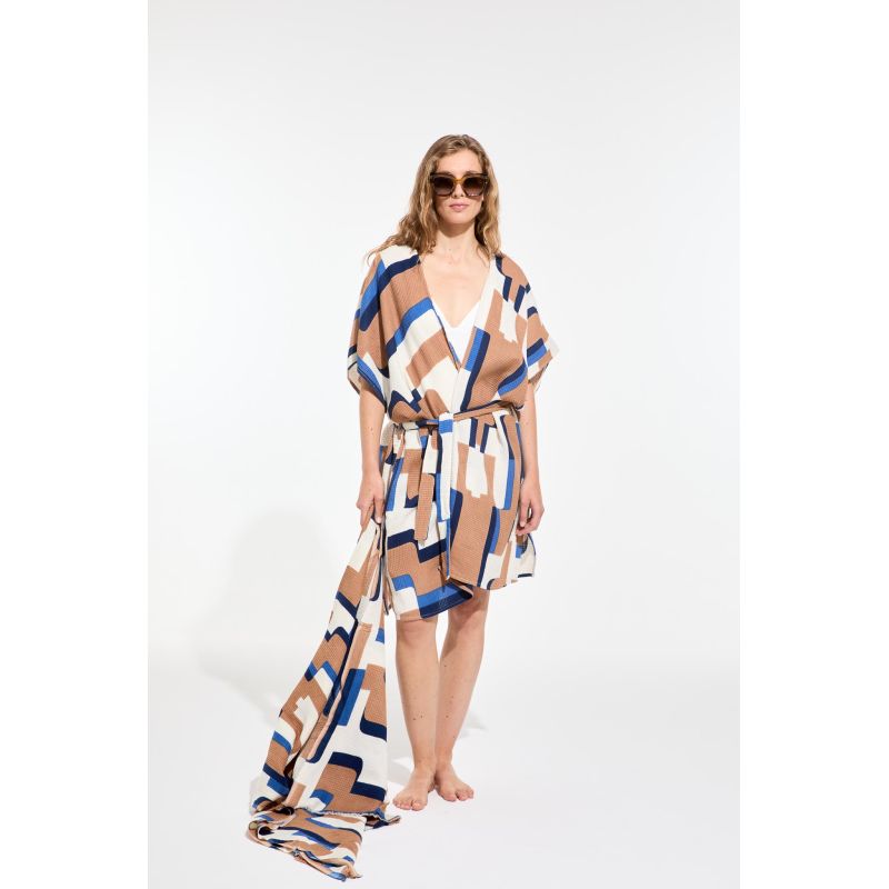 200 - Kimono Dylan Arum Bleu Lot De 2