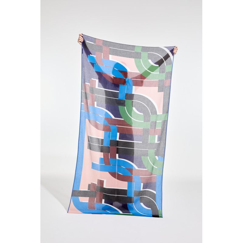 A - FoulardLe Bal Bleu Vert Lot De 2