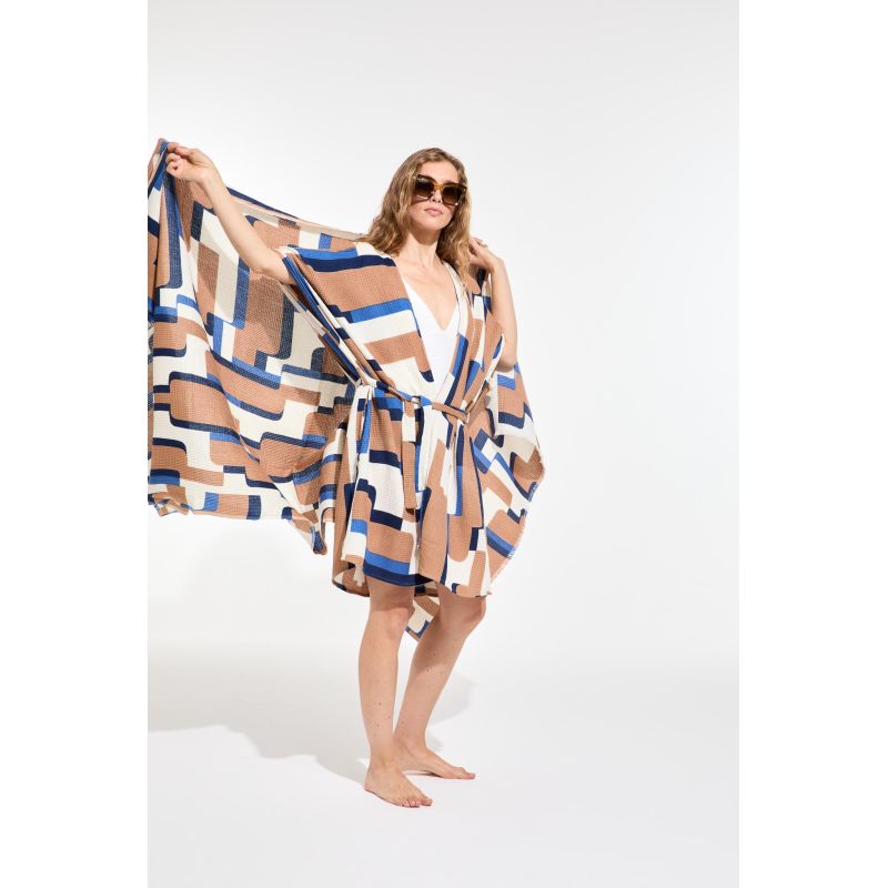 200 - Kimono Dylan Arum Bleu Lot De 2