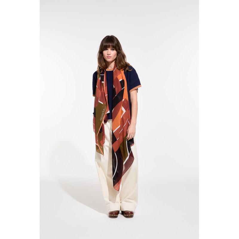 A - FoulardLe Bal Caramel Lot De 2