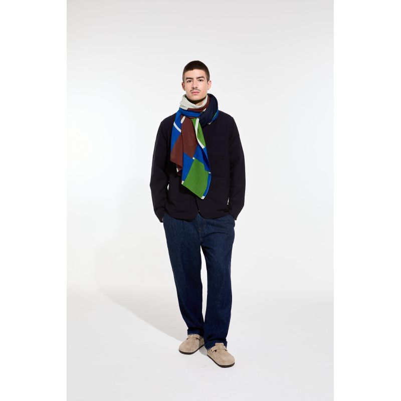 C - FoulardLiane Bleu Vert Lot De 2