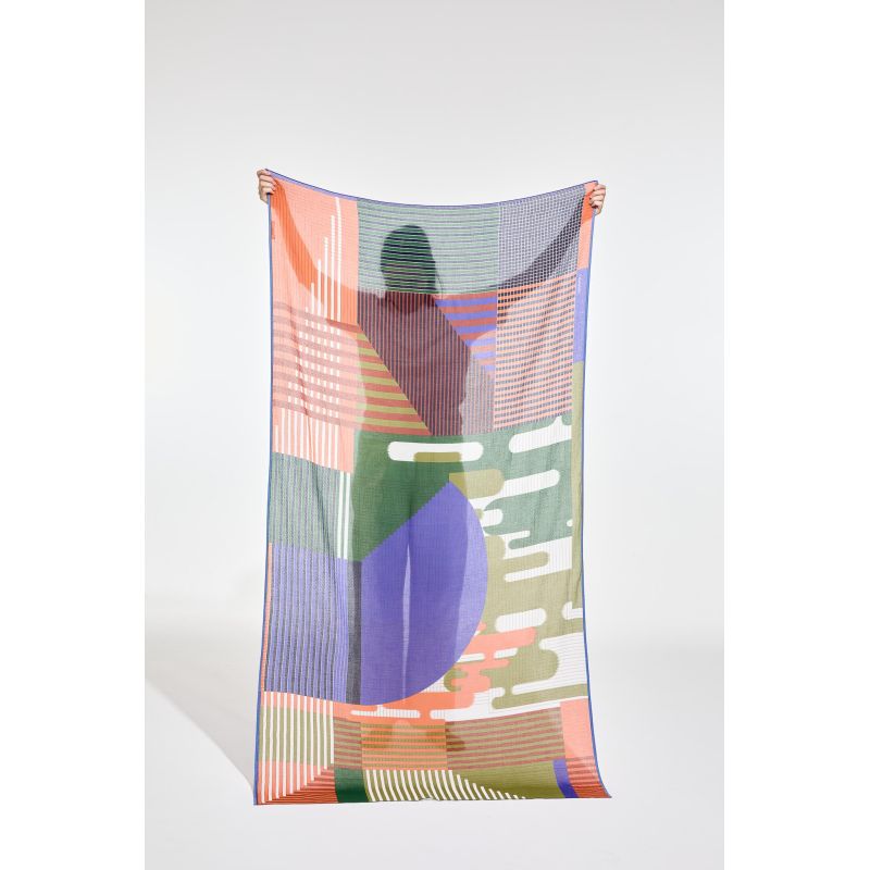 D - FoulardCascade Bleu Vert Lot De 2