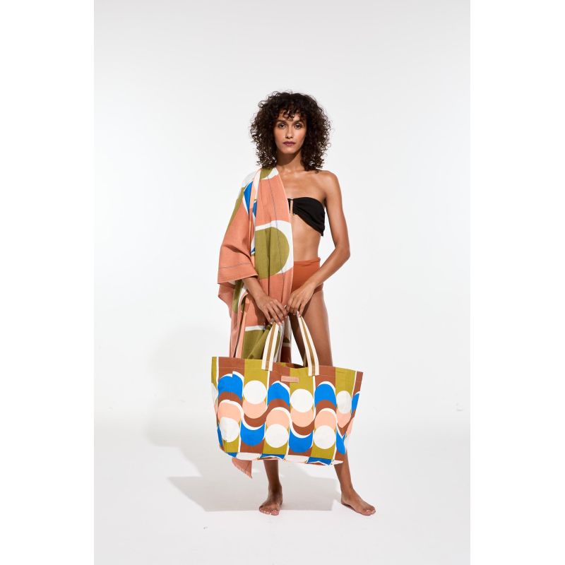 301 - Drap De PlageCorolle Caramel Lot De 2