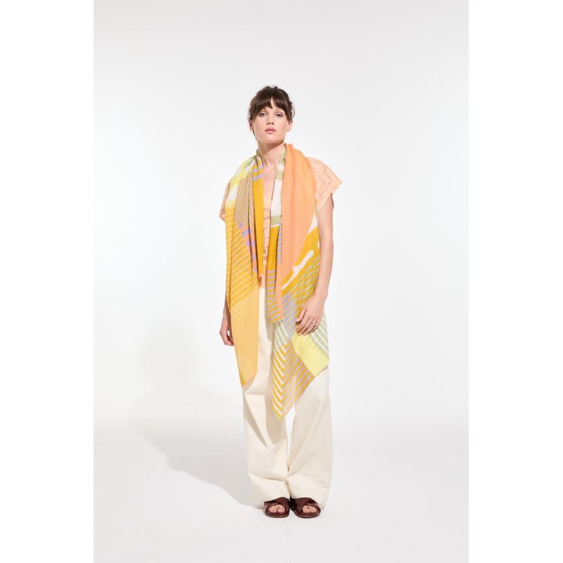 D - FoulardCascade Citrine Lot De 2