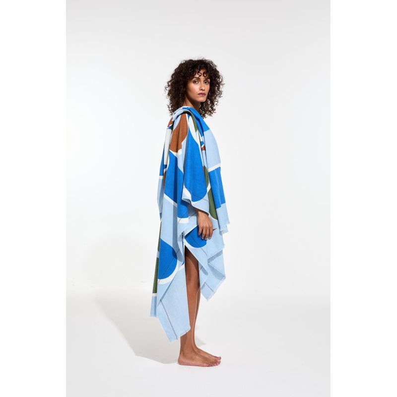 301 - Drap De PlageCorolle Bleu Lot De 2