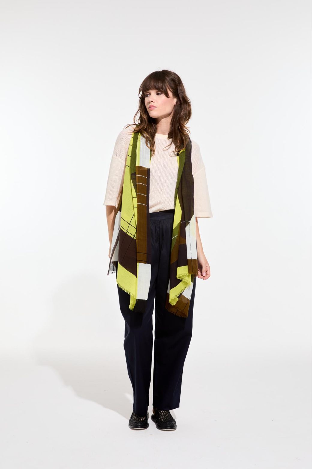 E - Lime KhakiForma Scarf Pack Of 2