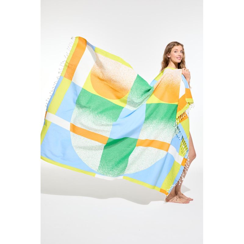 304 - Drap De PlageSunrise Sun Lot De 2