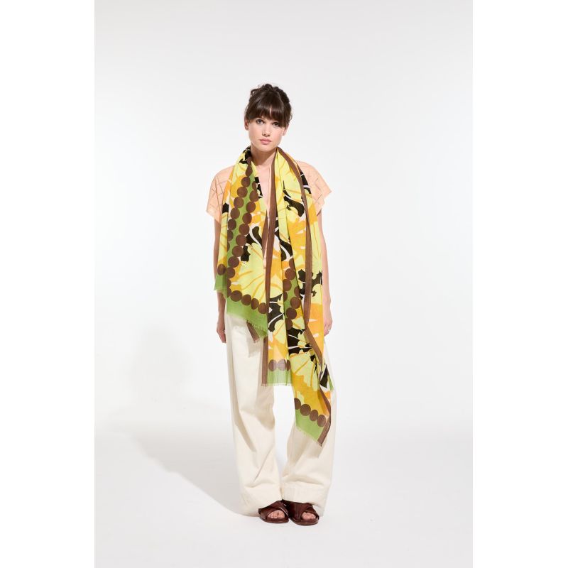 F - FoulardPavot Citrine Lot De 2