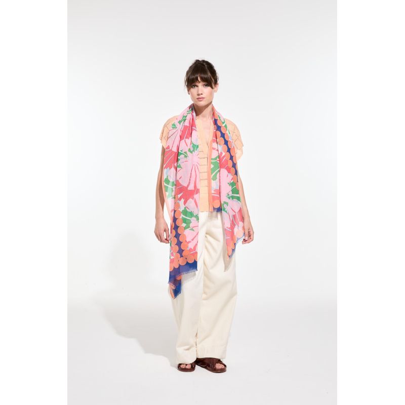 F - FoulardPavot Rose Lot De 2