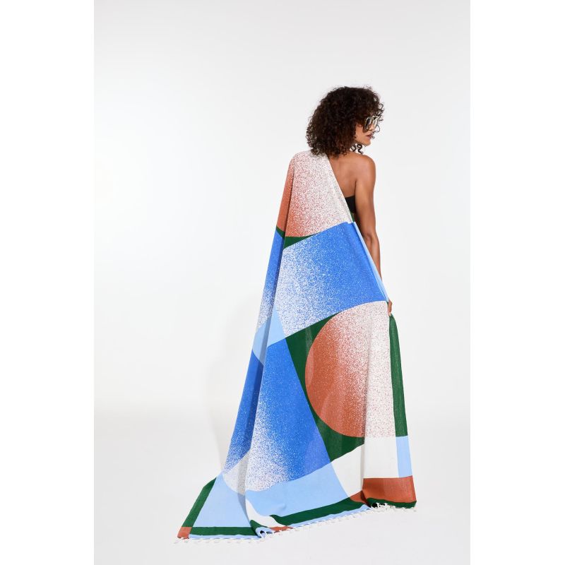 304 - Drap De PlageSunrise Bleu Lot De 2