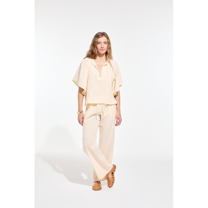 201 - Pantalon Max Zephyr Ecru Lot De 2