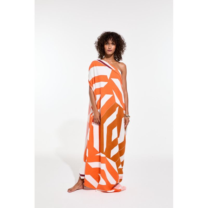 305 - Drap De PlageBloom Orange Lot De 2