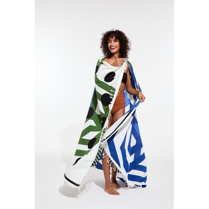 305 - Drap De PlageBloom Bleu Lot De 2