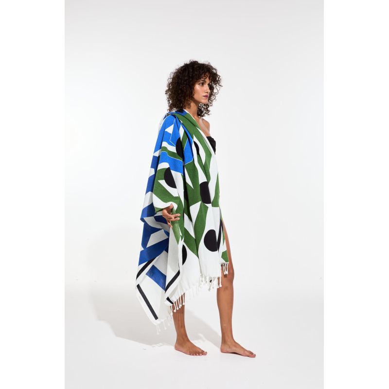 305 - Drap De PlageBloom Bleu Lot De 2