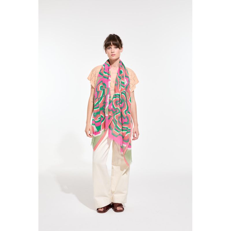 G - FoulardAgate Rose Lot De 2