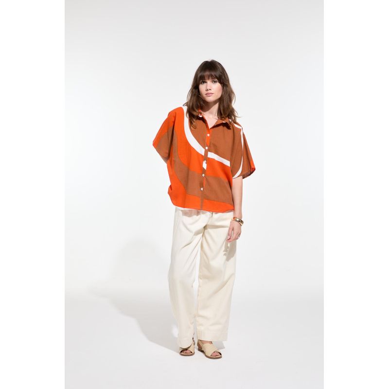100 - Chemise Nora Madone Orange Lot De 2