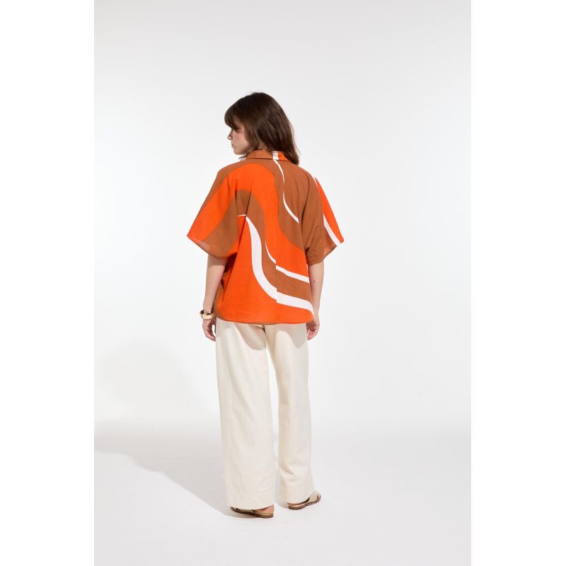 100 - Chemise Nora Madone Orange Lot De 2