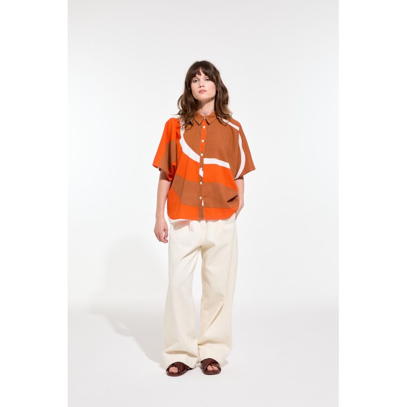 100 - Chemise Nora Madone Orange Lot De 2