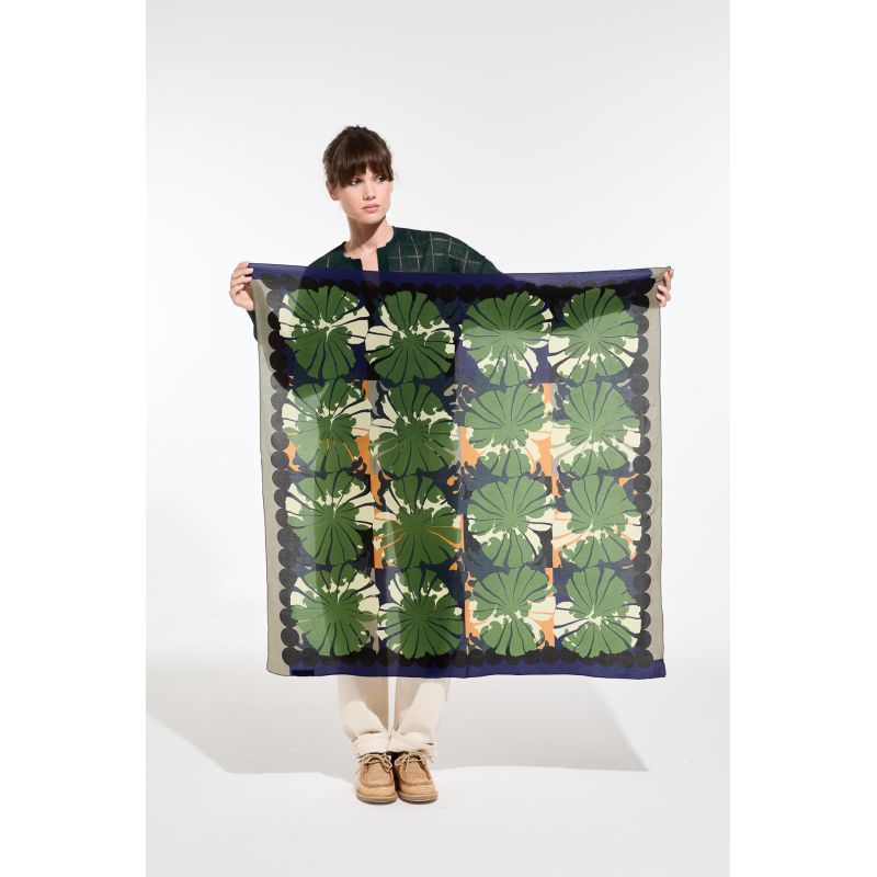 I - FoulardPoppy Vert Lot De 2