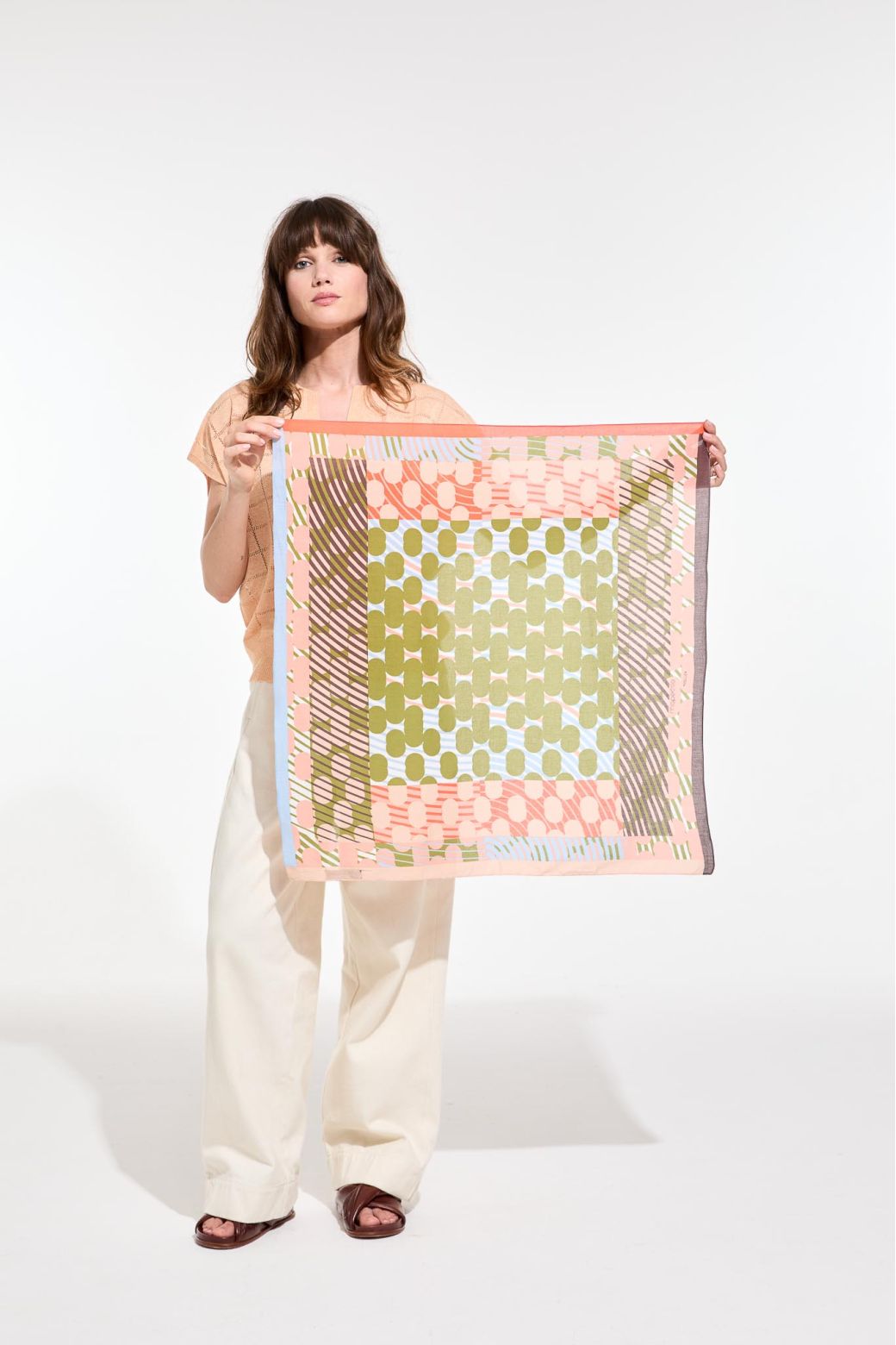 J - Navy KhakiPollen Scarf Pack Of 2