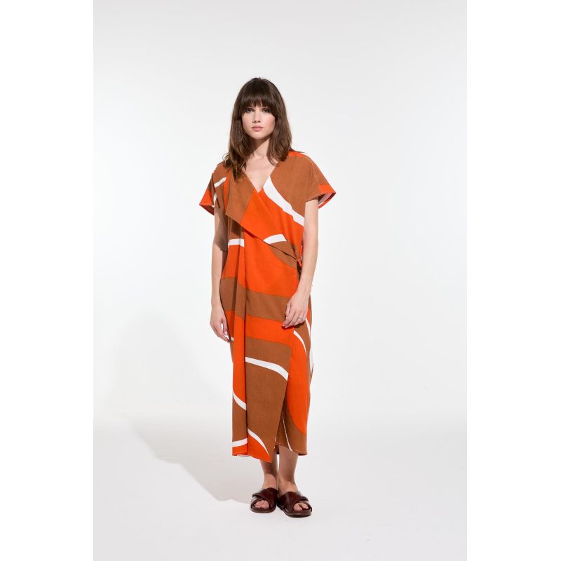 100 - Robe Celia Madone Orange Lot De 2
