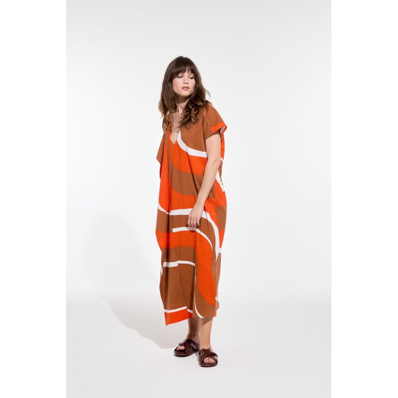 100 - Robe Celia Madone Orange Lot De 2