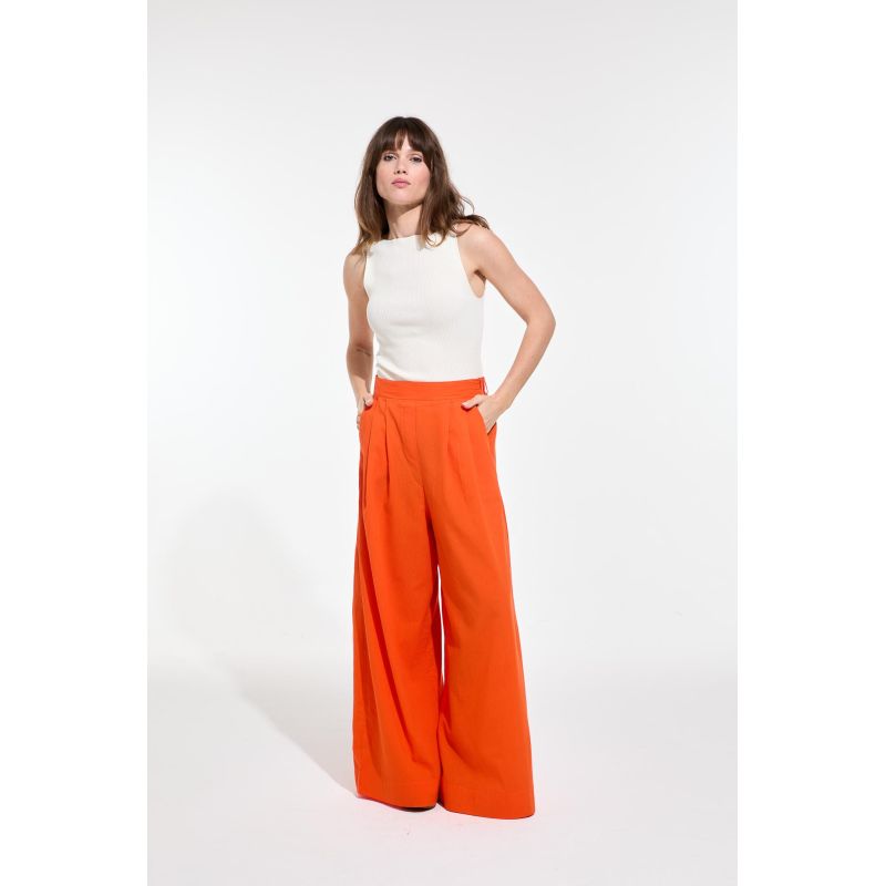 100 - Pantalon Penelope Madone Orange Lot De 2