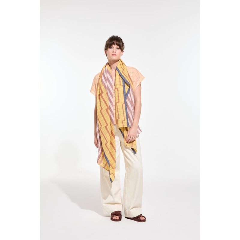 L - FoulardCeleste Citrine Lot De 2