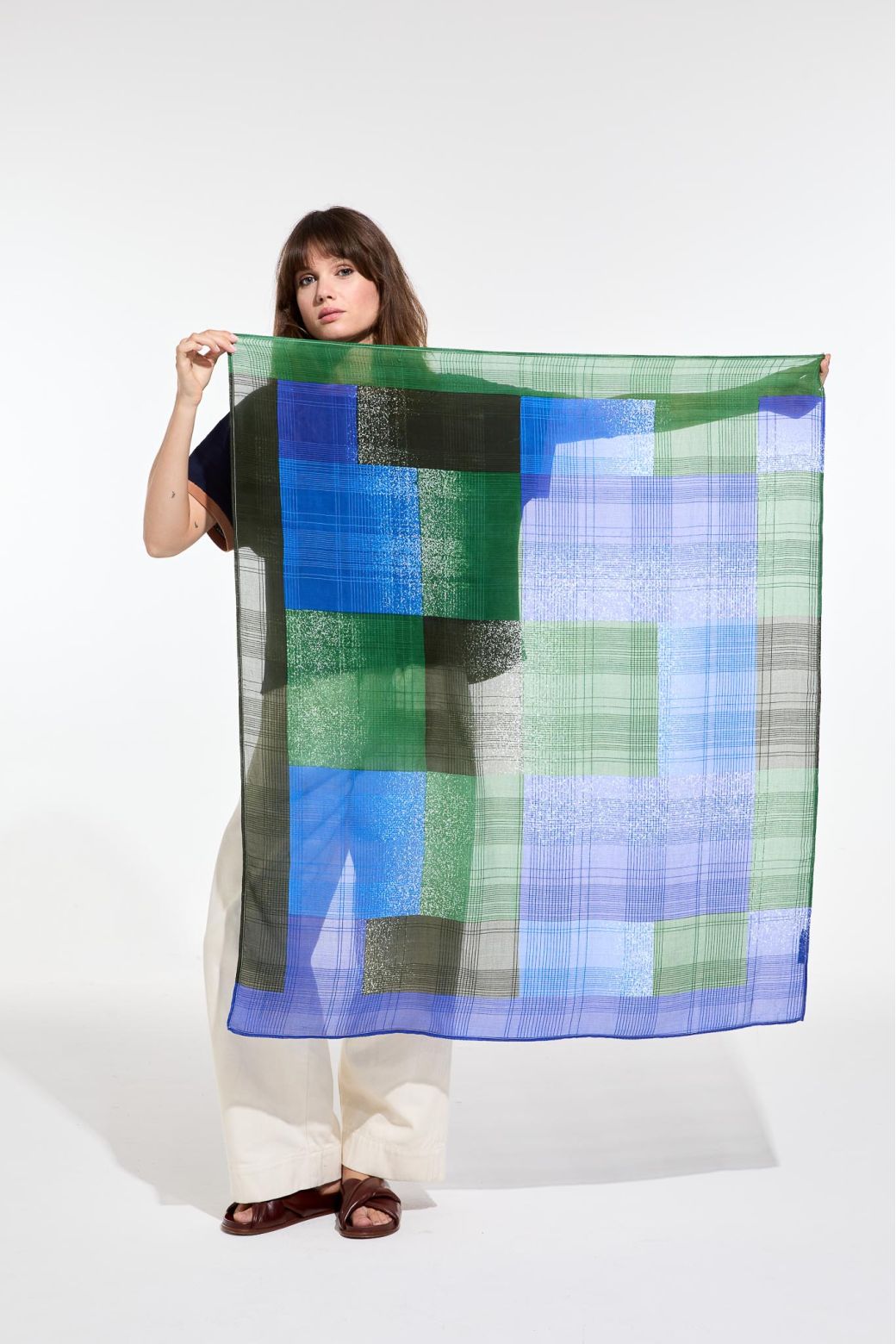 M - BlueNuanceScarf Pack Of 2