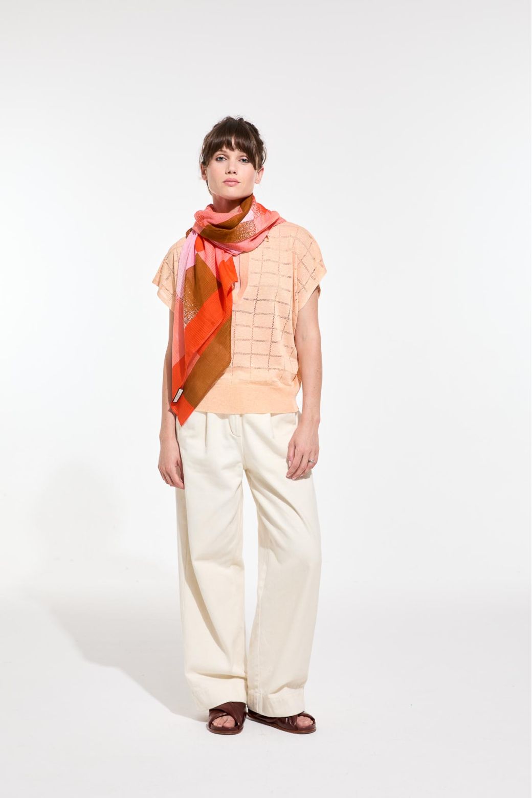M - OrangeNuanceScarf Pack Of 2