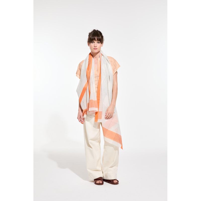 N - FoulardLyrique Orange Lot De 2