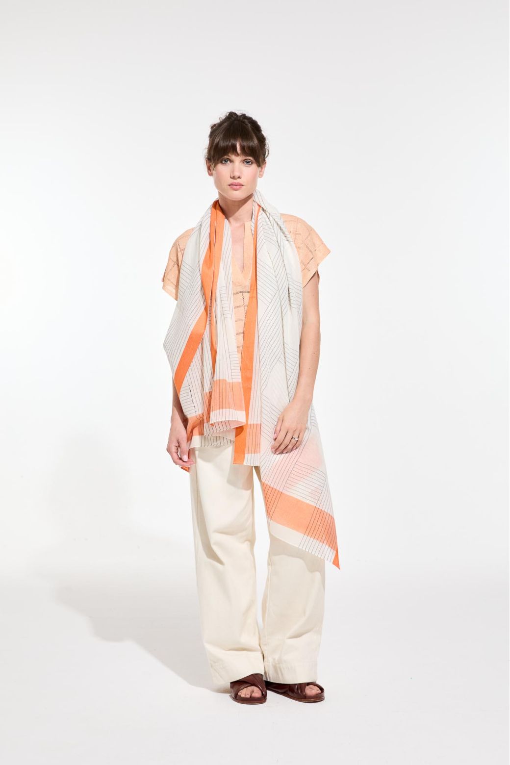 N - OrangeLyrique Scarf Pack Of 2