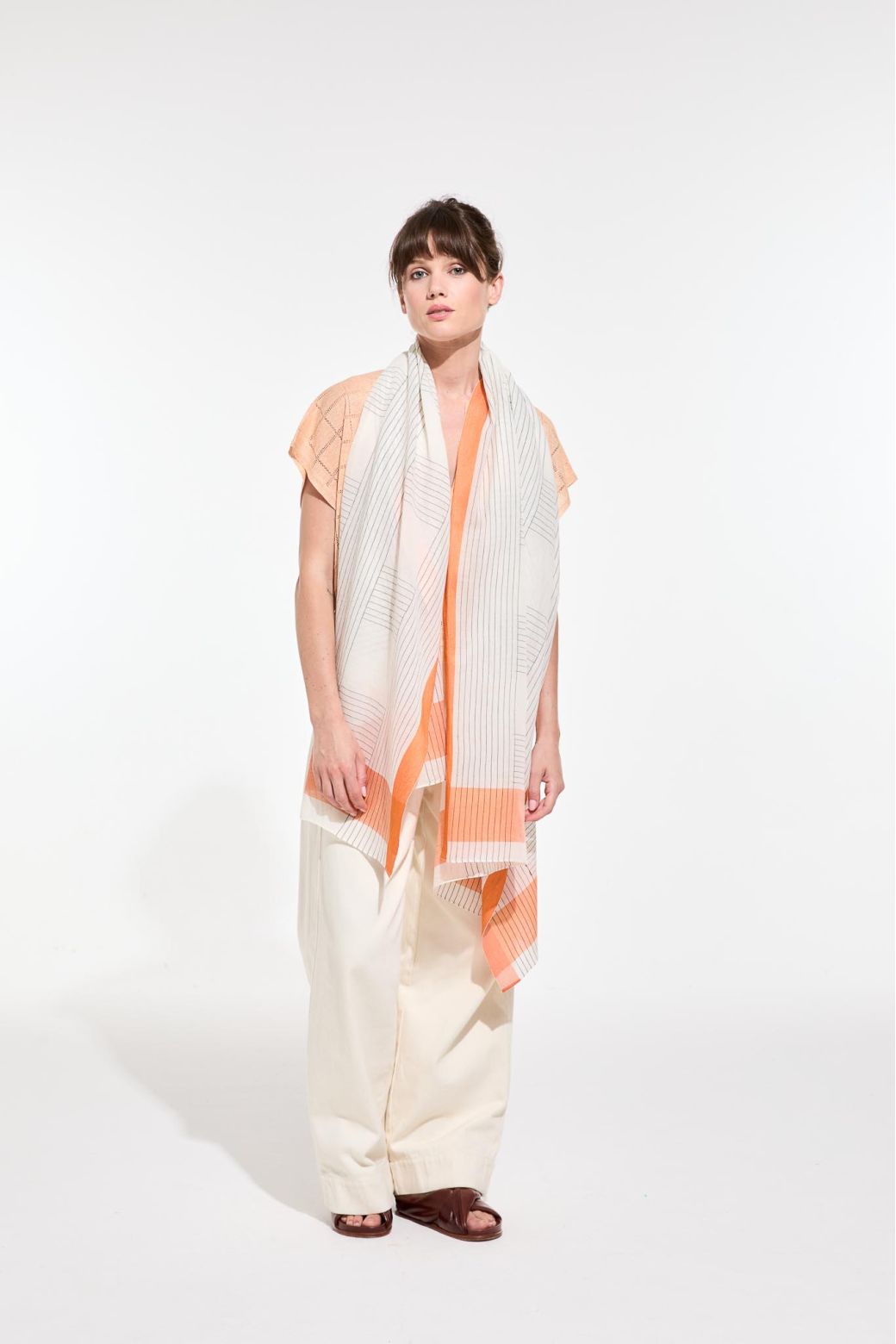 N - OrangeLyrique Scarf Pack Of 2