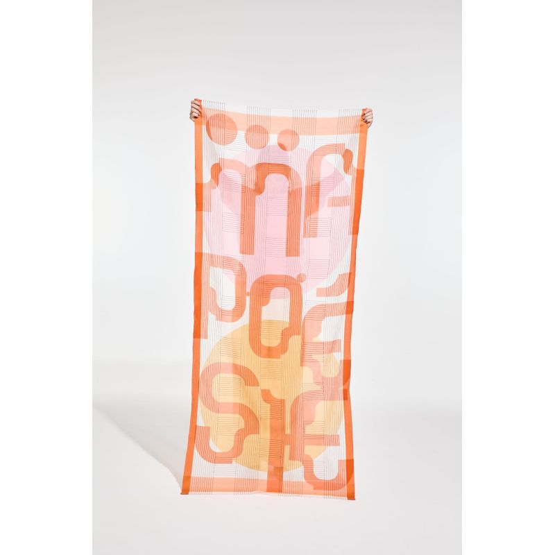 N - FoulardLyrique Rose Roux Lot De 2