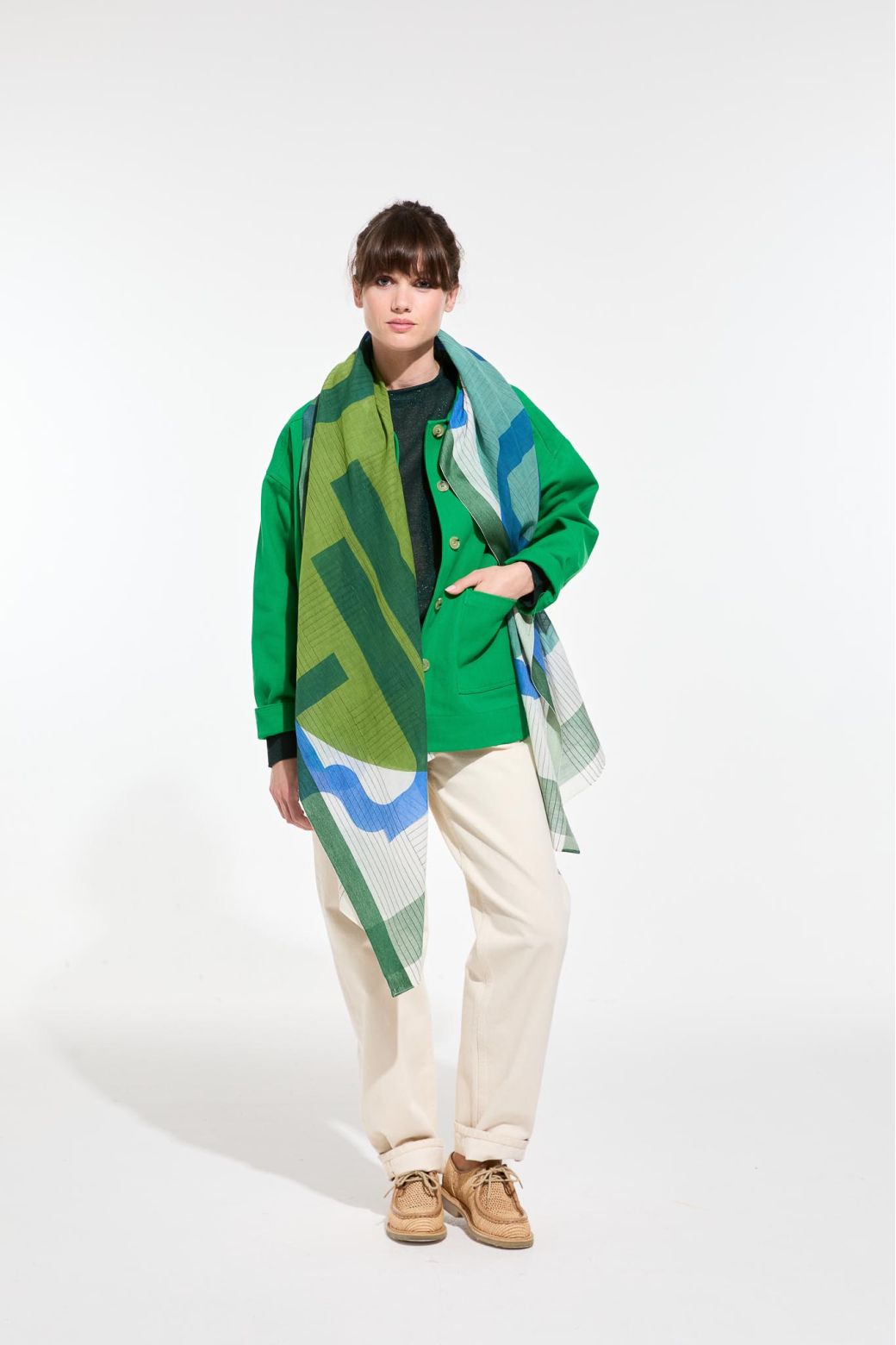 N - Blue GreenLyrique Scarf Pack Of 2