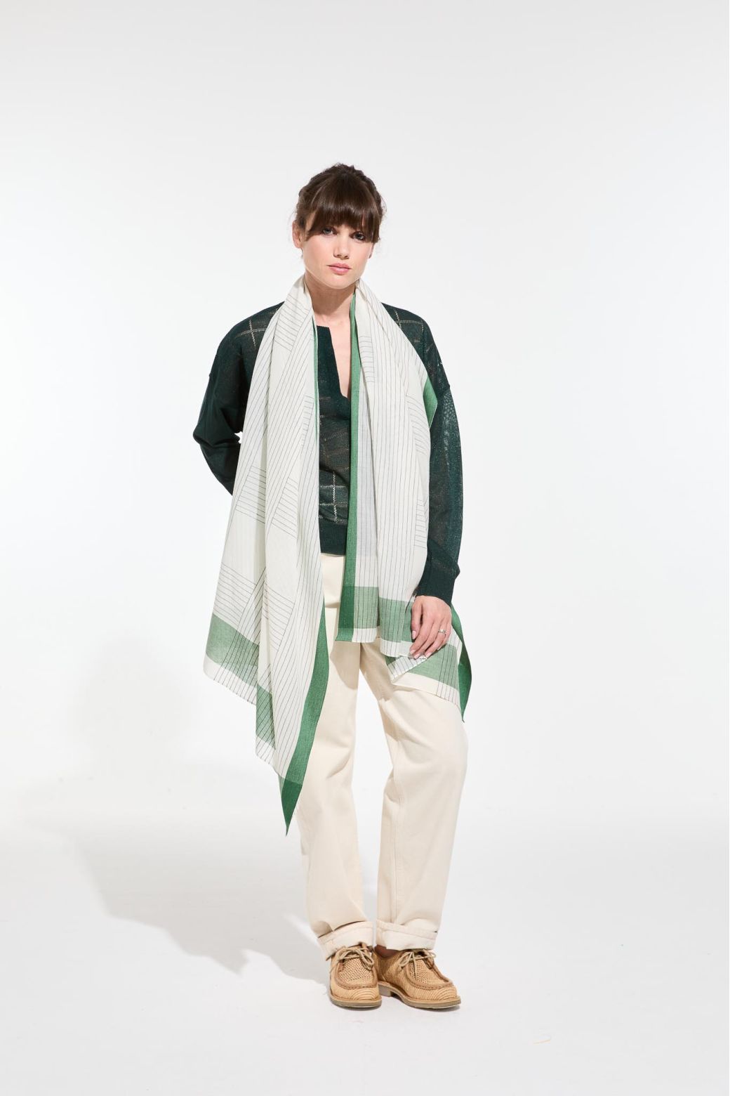 N - GreenLyrique Scarf Pack Of 2