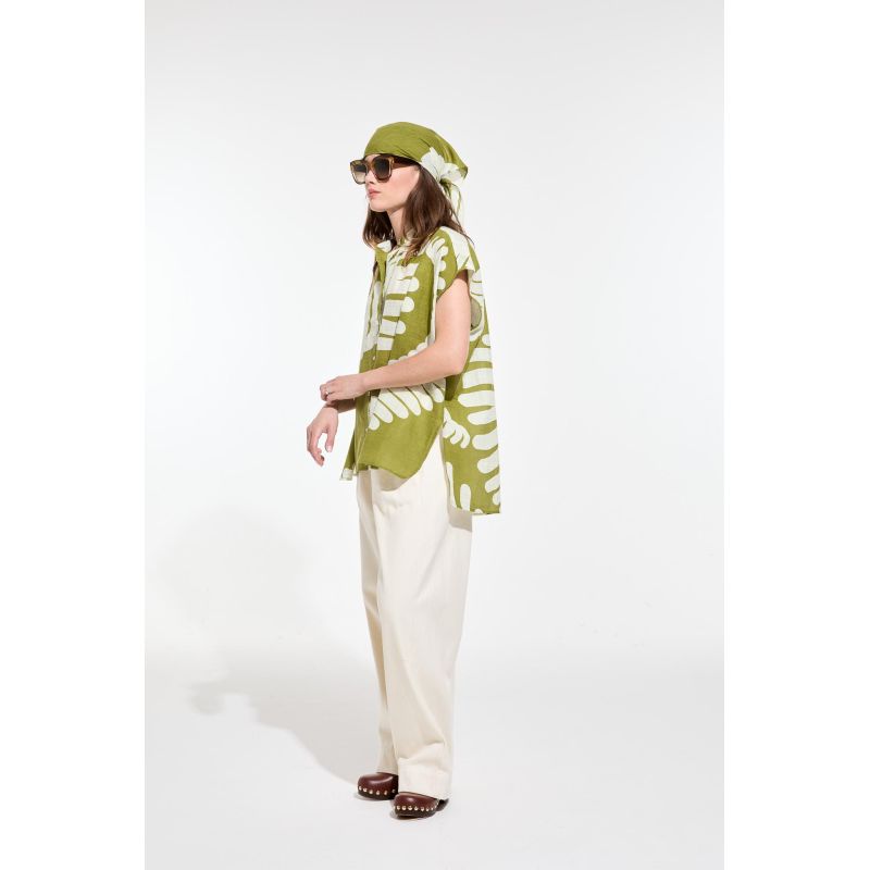 Q - FoulardPalma Kaki Lot De 2