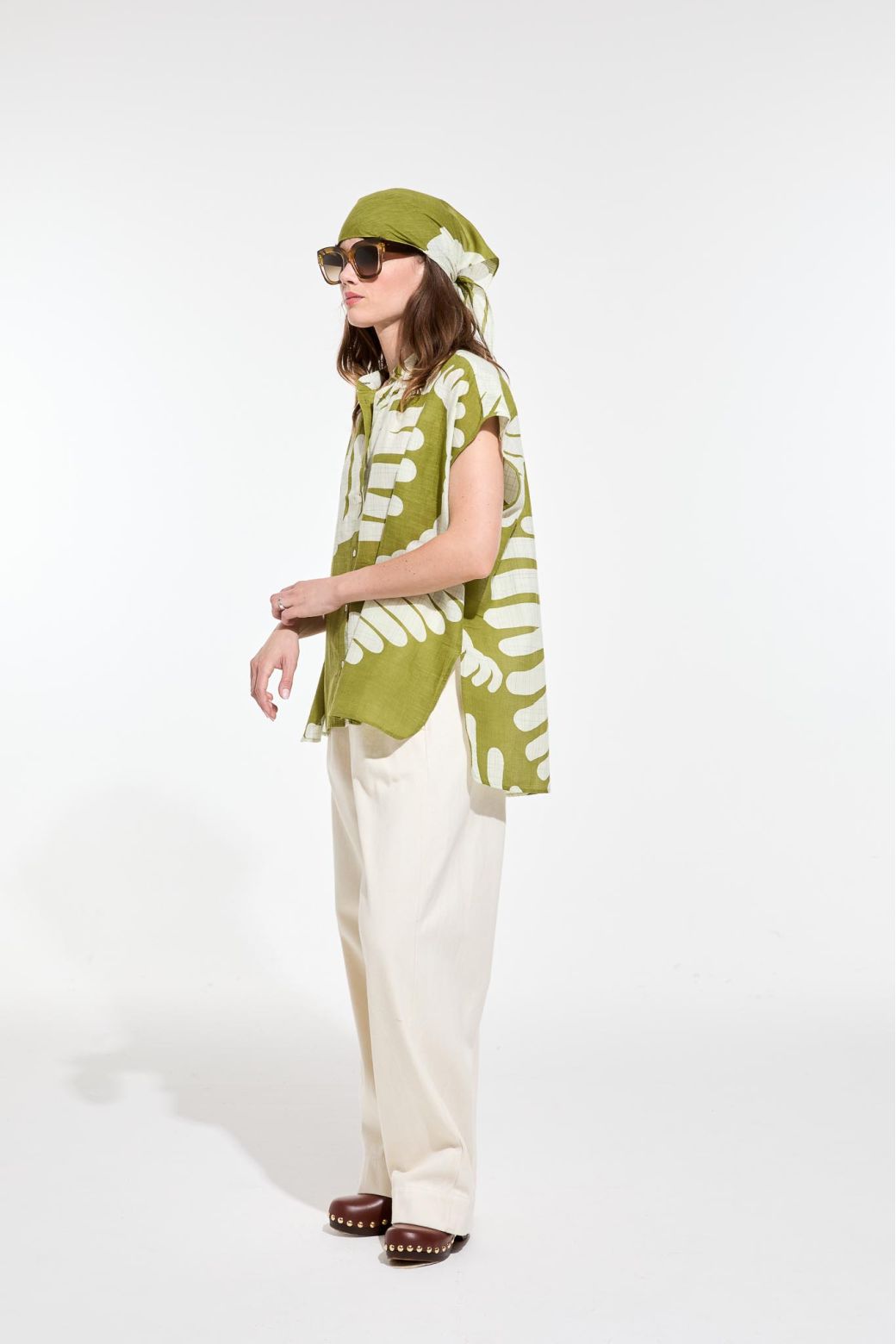 Q - KhakiPalma Scarf Pack Of 2