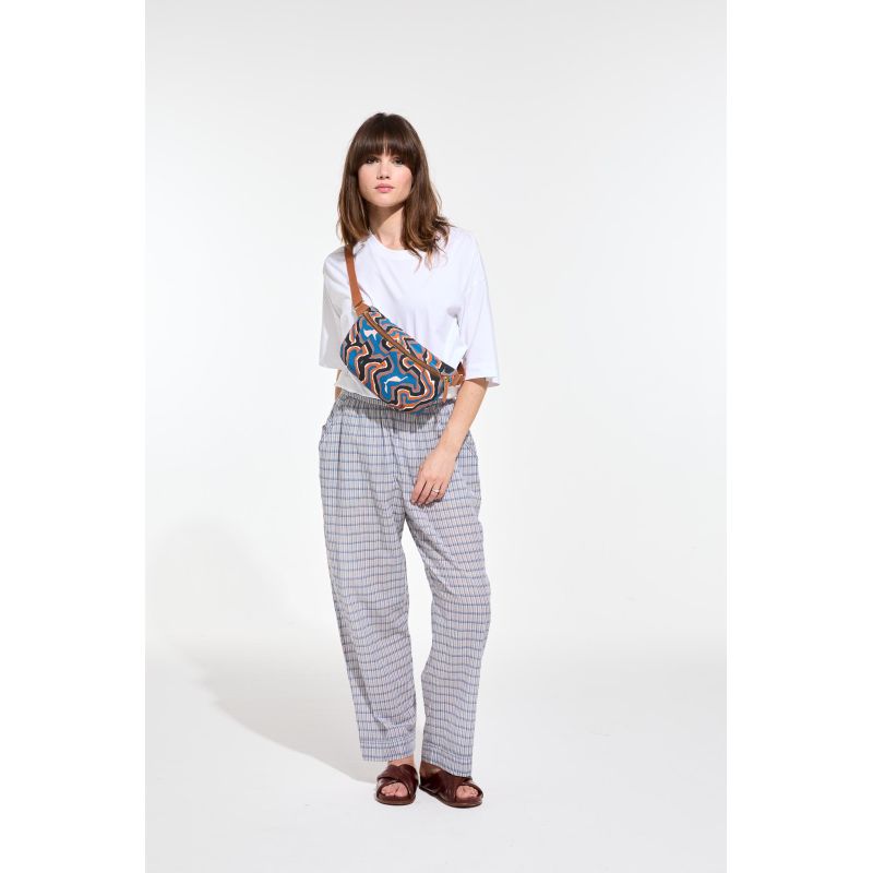 400 - Banane Chiara Agate Gris Bleu Lot De 2