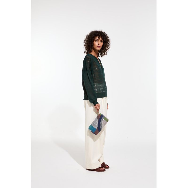 401 - Pochette De Voyage ElbaEttore Bleu Vert Lot De 2