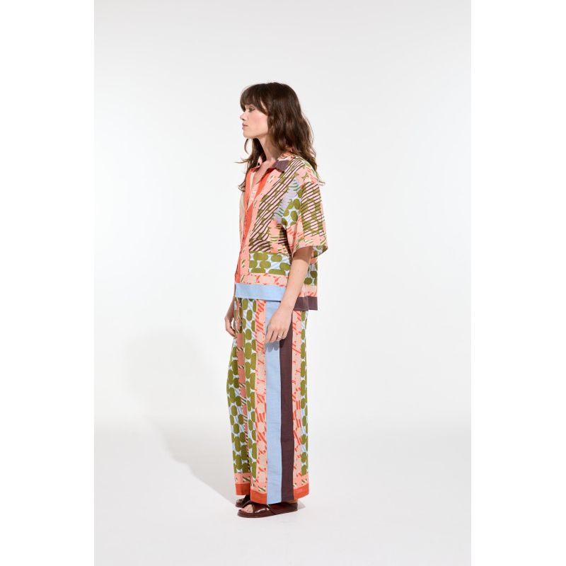 109 - Chemise Andrew Pollen Kaki Rose Lot De 2