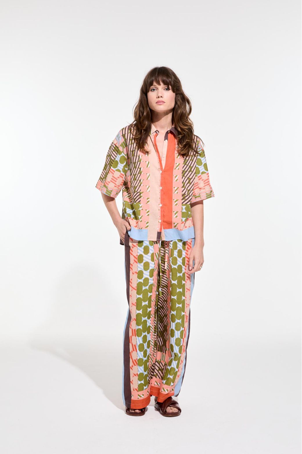 109 - Rose Khaki Andrew Pollen Shirt Pack Of 2