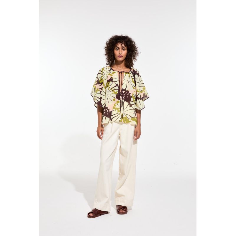 110 - Top Lita Pavot Kaki Rose Lot De 2