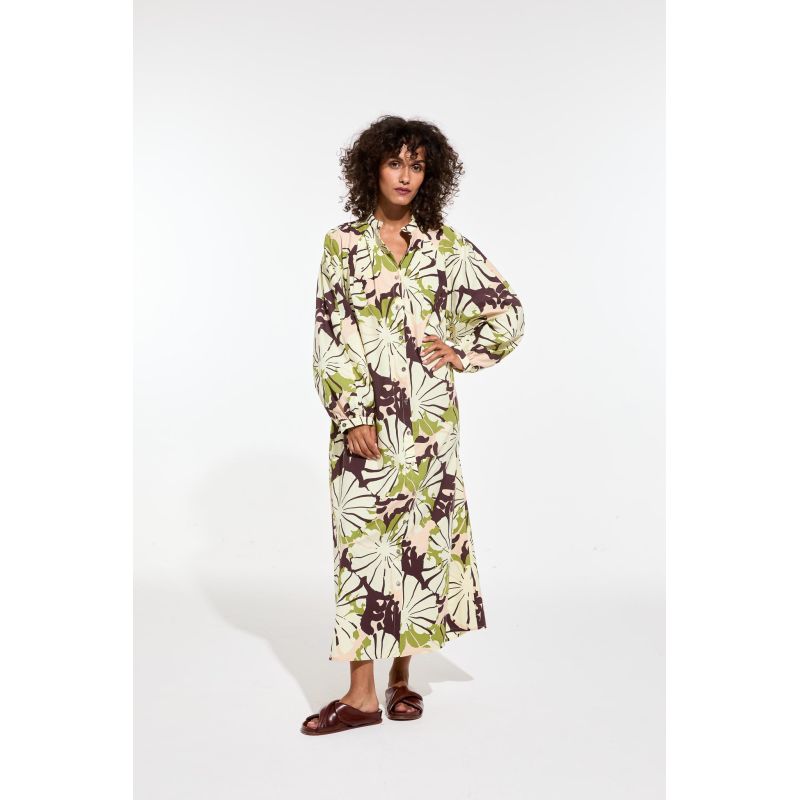 110 - Robe Eulalie Pavot Kaki Rose Lot De 2