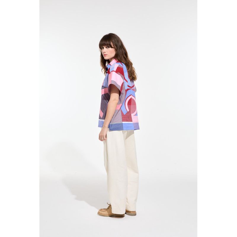 111 - Chemise Andrew Ta Poesie Rouge Bleu Lot De 2