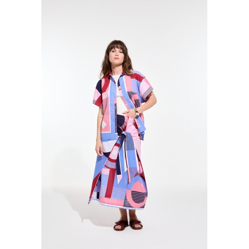 111 - Chemise Andrew Ta Poesie Rouge Bleu Lot De 2