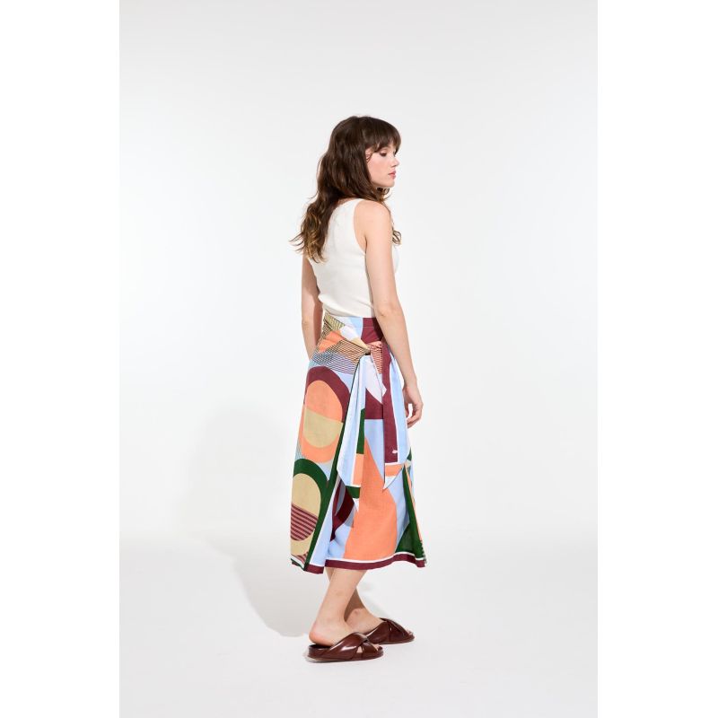 111 - Jupe Olga Reve Ta Poesie Corail Nuage Lot De 2