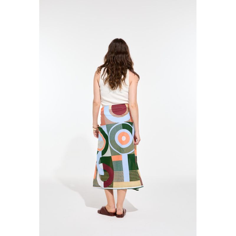 111 - Jupe Olga Reve Ta Poesie Corail Nuage Lot De 2